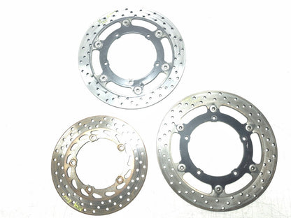 2009 Yamaha Fz6r Brake Disc Rotor Front & Rear 3pcs OEM