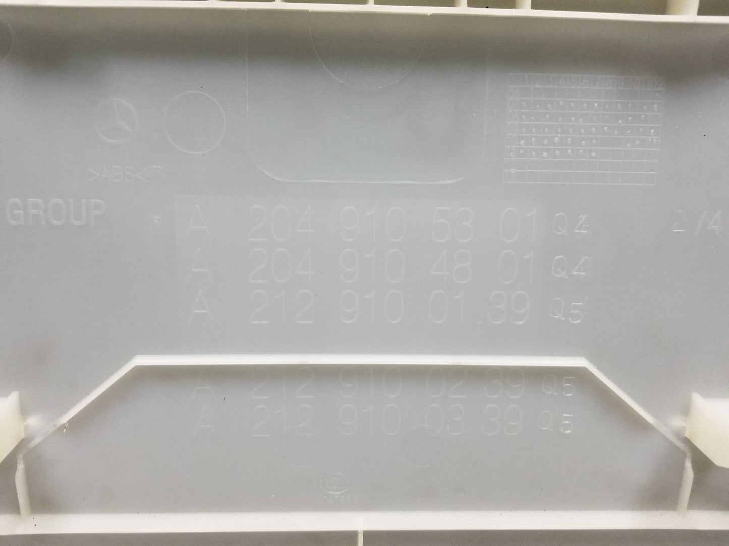2012 Mercedes E350 Front Passenger Seat Back Trim Cover Panel OEM