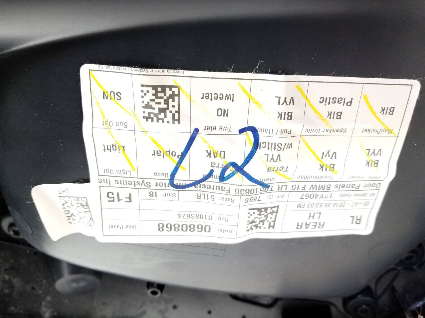 14-18 BMW X5 Door Panel Trim Rear Driver Side Left OEM 89k Miles✅ Dakota