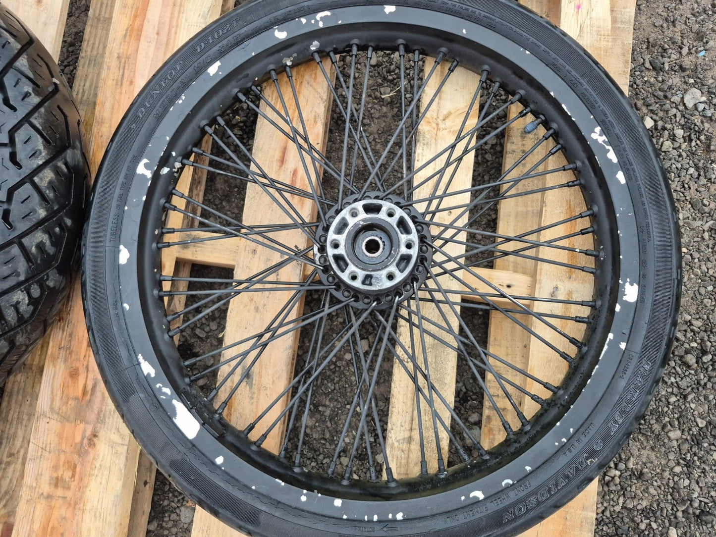 1993 Suzuki Vs800 Intruder Wheel Rim W/ Tire Front & Rear Pair R15 R21 OEM