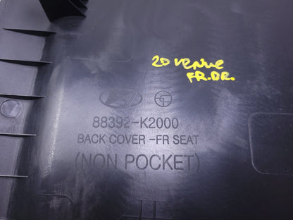 2020 Hyundai Venue Front Driver Seat Back Cover Panel OEM
