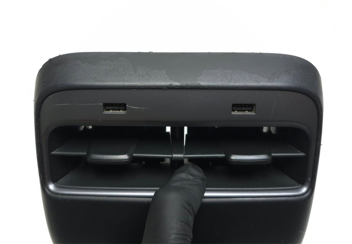 2018 Tesla Model 3 Center Console Back Air Vent Panel W/ Usb OEM