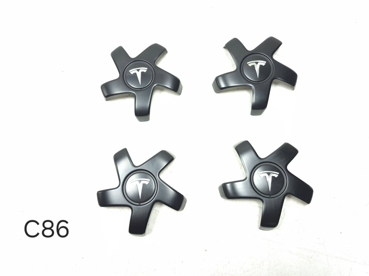 2020 Tesla Model 3 Black Wheel Center Cap 4 Pcs OEM