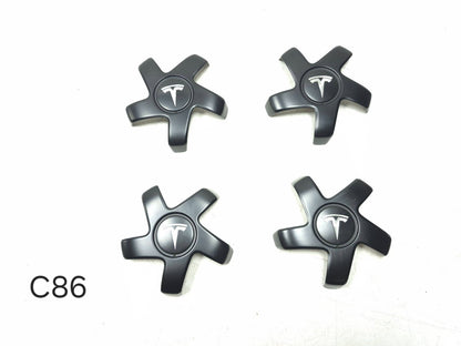 2020 Tesla Model 3 Black Wheel Center Cap 4 Pcs OEM