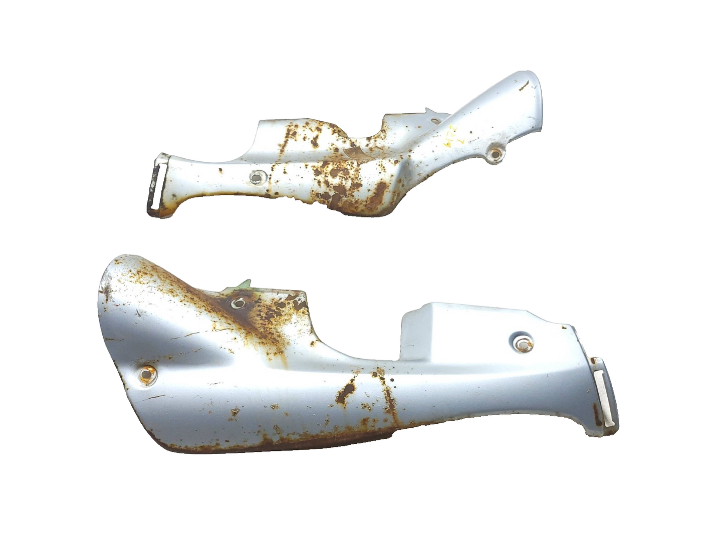 1987 1988 Honda Cbr1000f Hurricane Exhaust Muffler Heat Shield 2pcs OEM