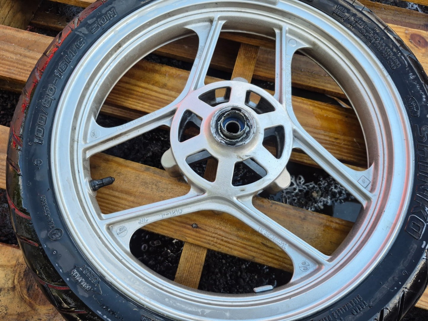 2007 Kawasaki Ninja 250 Ex250 Wheel Rim W/tire Front & Rear Pair OEM