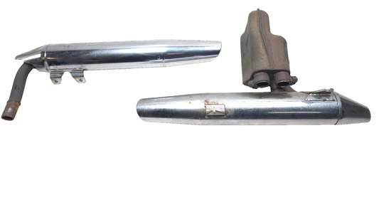 1999 Suzuki Intruder 1500 Right Lower Muffler & Left Upper Muffler Pair OEM
