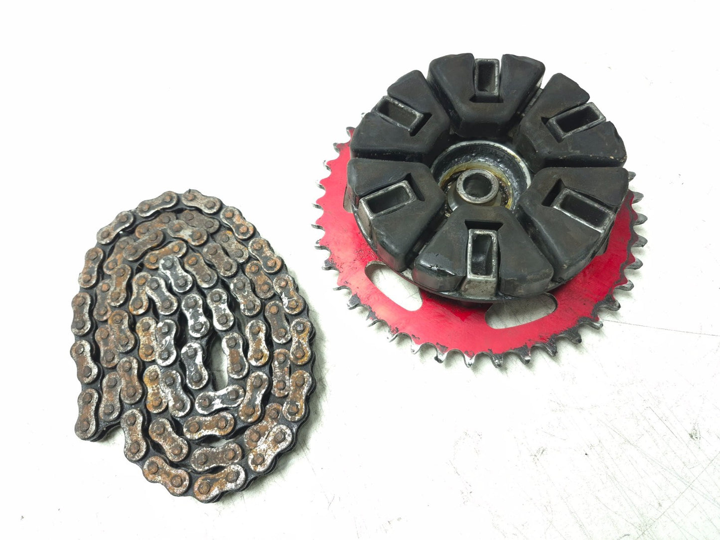 2019 Kawasaki Z400 Er400d Rear Wheel Hub W/ Sprocket & Drive Chain Set OEM