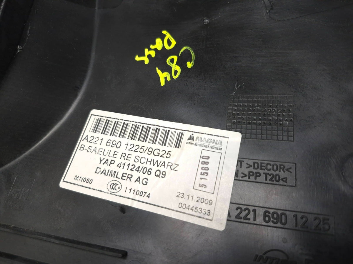 2010 Mercedes S400 W221 Center B Pillar Trim Cover Left & Right OEM