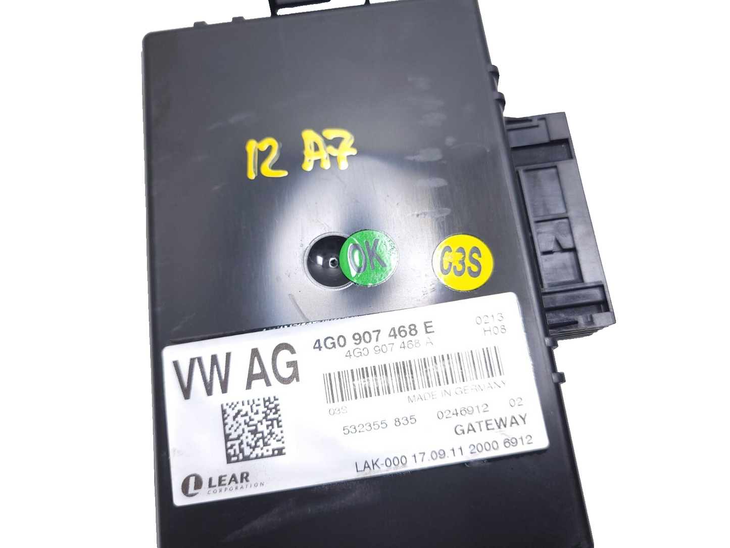 2012 Audi A7 Interface Gateway Computer Control Module Unit OEM