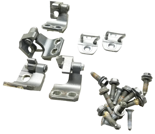 2013 Dodge Dart Driver Side Door Hinge & Latch Striker 6pcs W/ Bolt 12pcs OEM