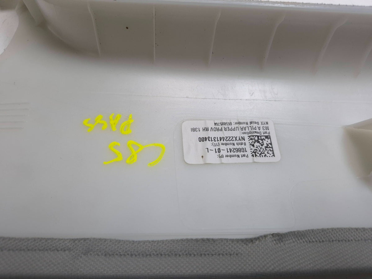 2022 Tesla Model 3 Front Windshield A Pillar Trim Panel Cover Left & Right OEM