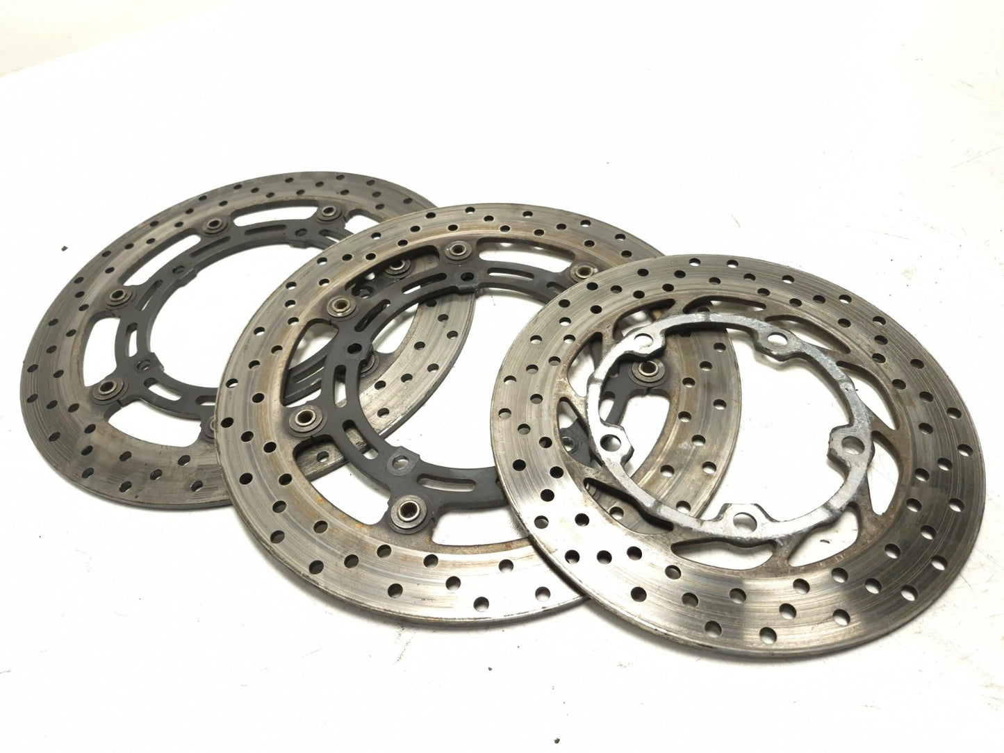 2004 Yamaha Fz6 S Brake Rotor Disc Rear & Front 3 Pcs OEM