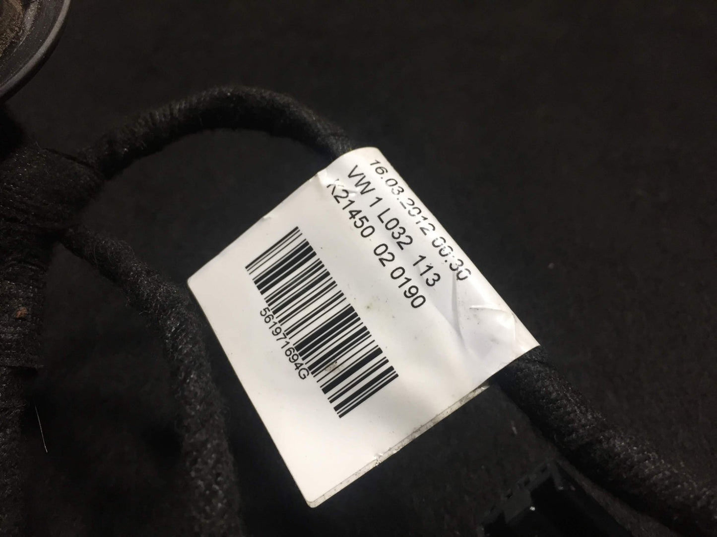 12 13 14 15 VW Passat Se Rear Right Passenger Side Door Wire Harness OEM