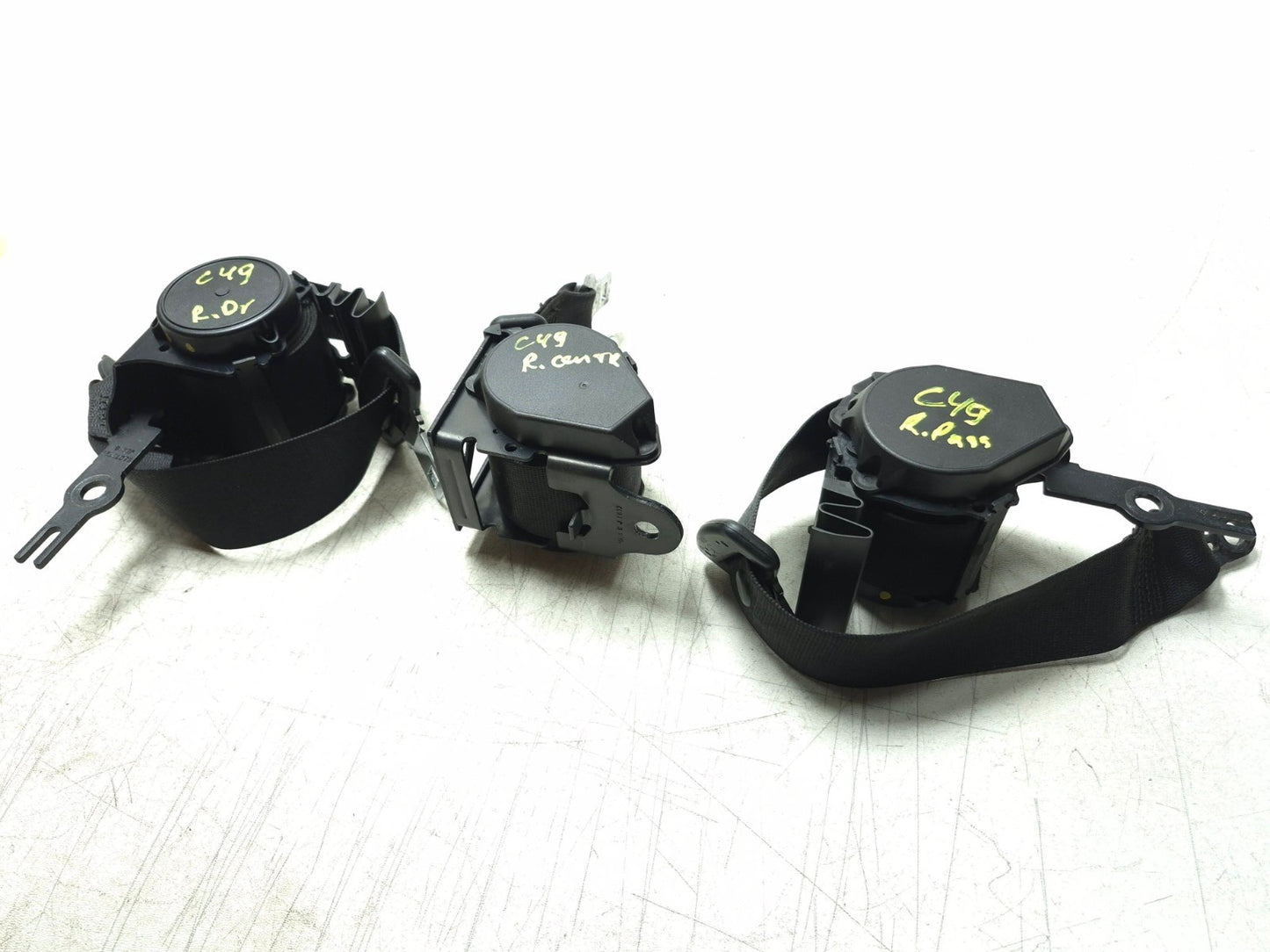 2013 BMW 328i F30 Rear Seat Belt Retractor 3 Pcs OEM