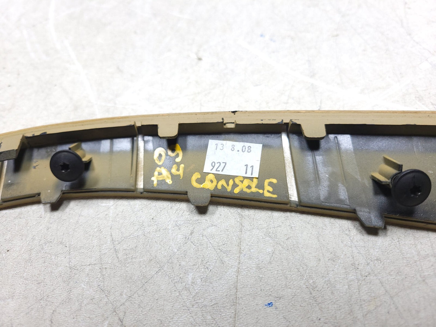 09 - 12 Audi A4 S4 Center Console Trim Cover Cup Holder & Storage Bin Tray OEM