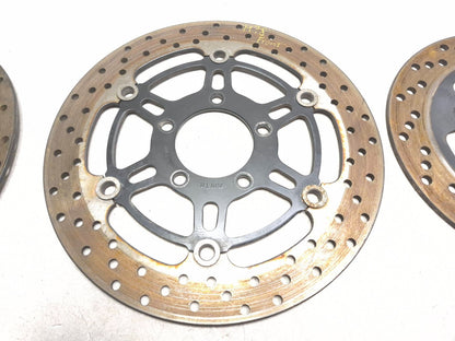 2006 Suzuki Katana Gsx600f Rear & Front Brake Disc 3 Pcs OEM