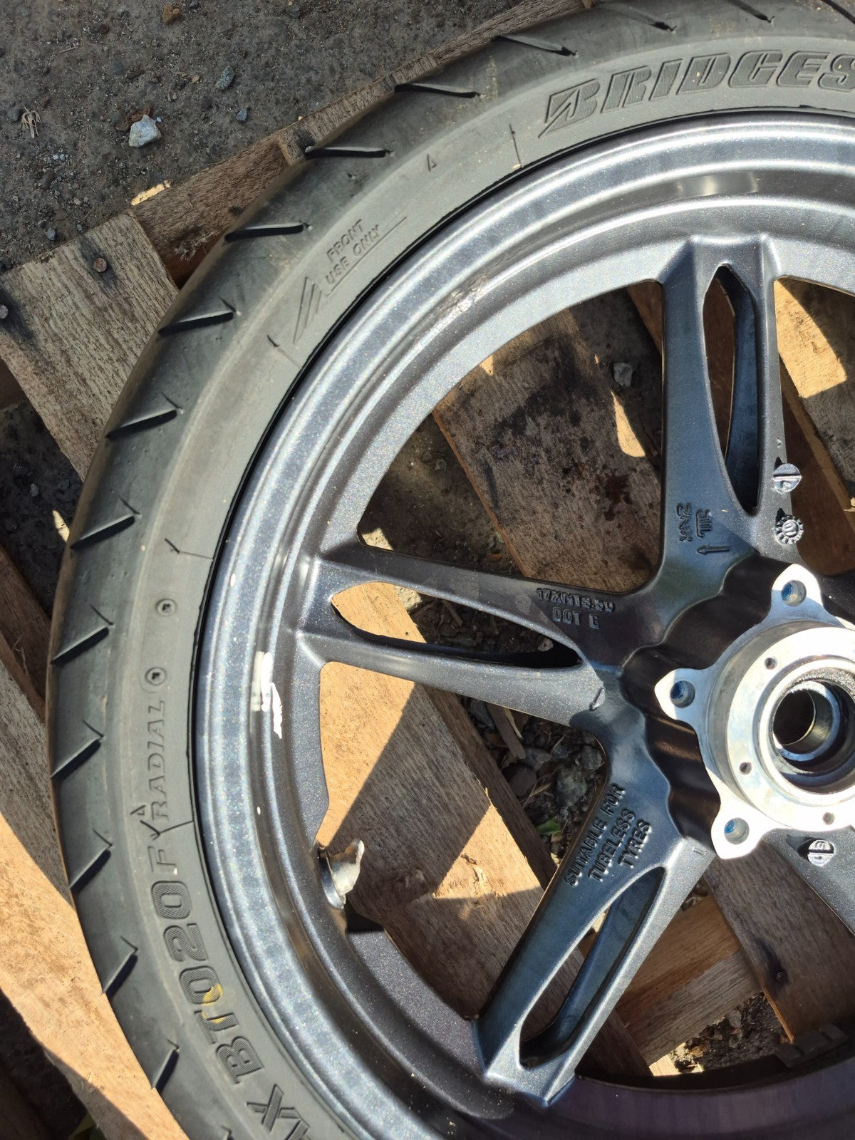 2008 Triumph Sprint St Wheel Rim & Tire Front & Rear *straight* OEM