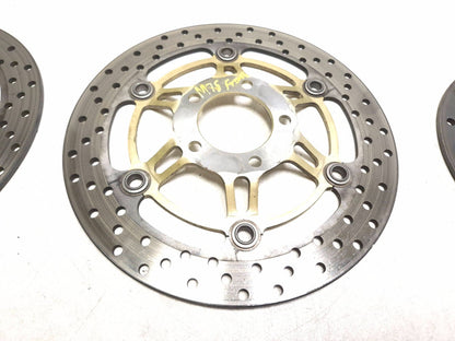 2001 Suzuki Gsx 750f Katana Front & Rear Brake Disc 3pcs OEM