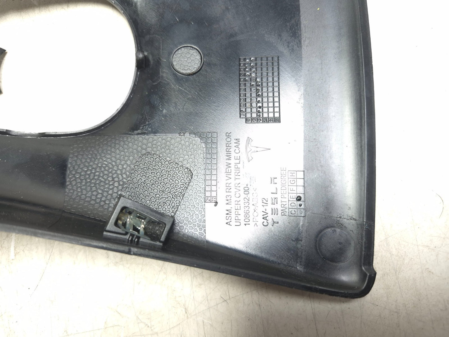 2019 Tesla Model 3 Interior Rear View Mirror Cover Trim OEM