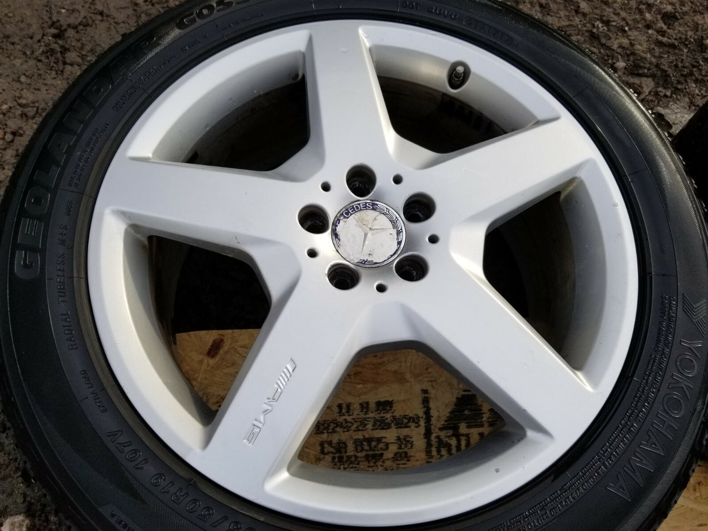 2010 Mercedes R350 Wheel Rim Amg 19" W/ Tire Yohohama 6.5/32" 2pcs. Pair