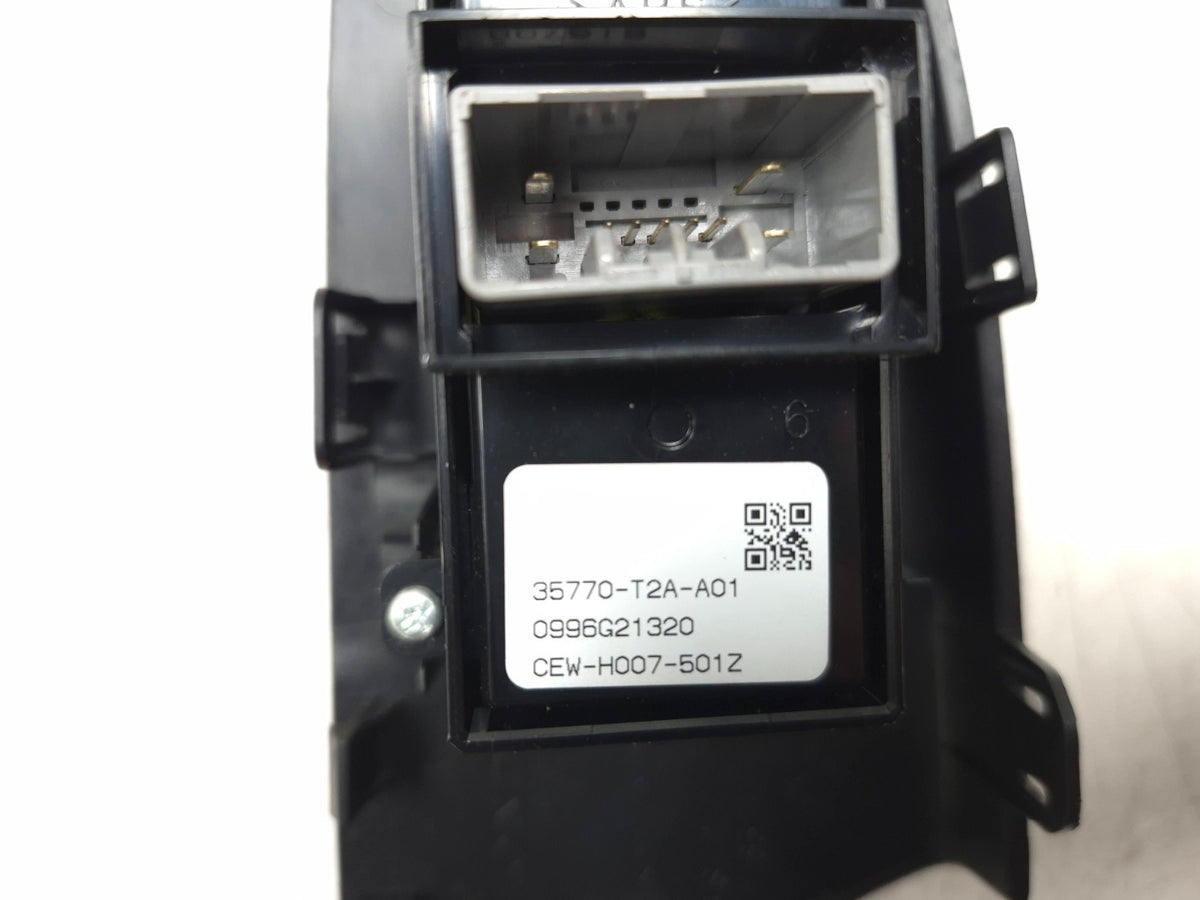 2017 Honda Accord Rear Door Window Switch W/ Trim Passenger Side OEM