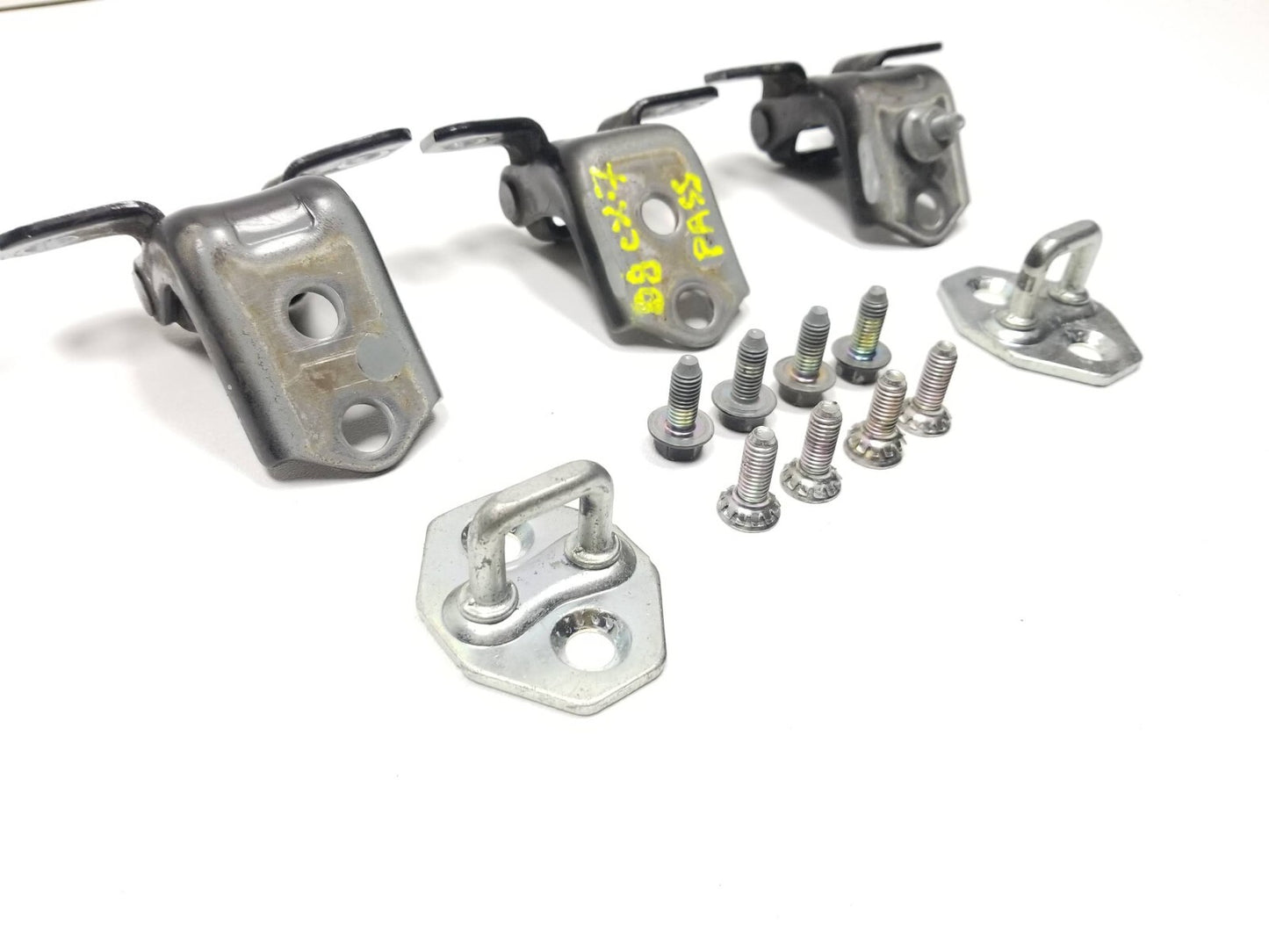2009 Mazda Cx-7 Passenger Side Door Hinge & Striker 6pcs W/ Bolt 8pcs OEM