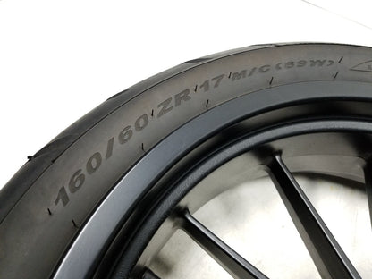 20 - 24 Benelli 302s Rear Wheel Rim & Tire 160/60 R17 Straight OEM 1609 Miles