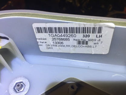2007 Cadillac CTS Rear Passenger Door Panel OEM