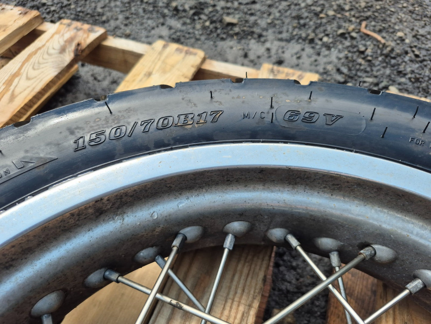 2022 Moto Guzzi V7 Rear Wheel Rim & Tire OEM