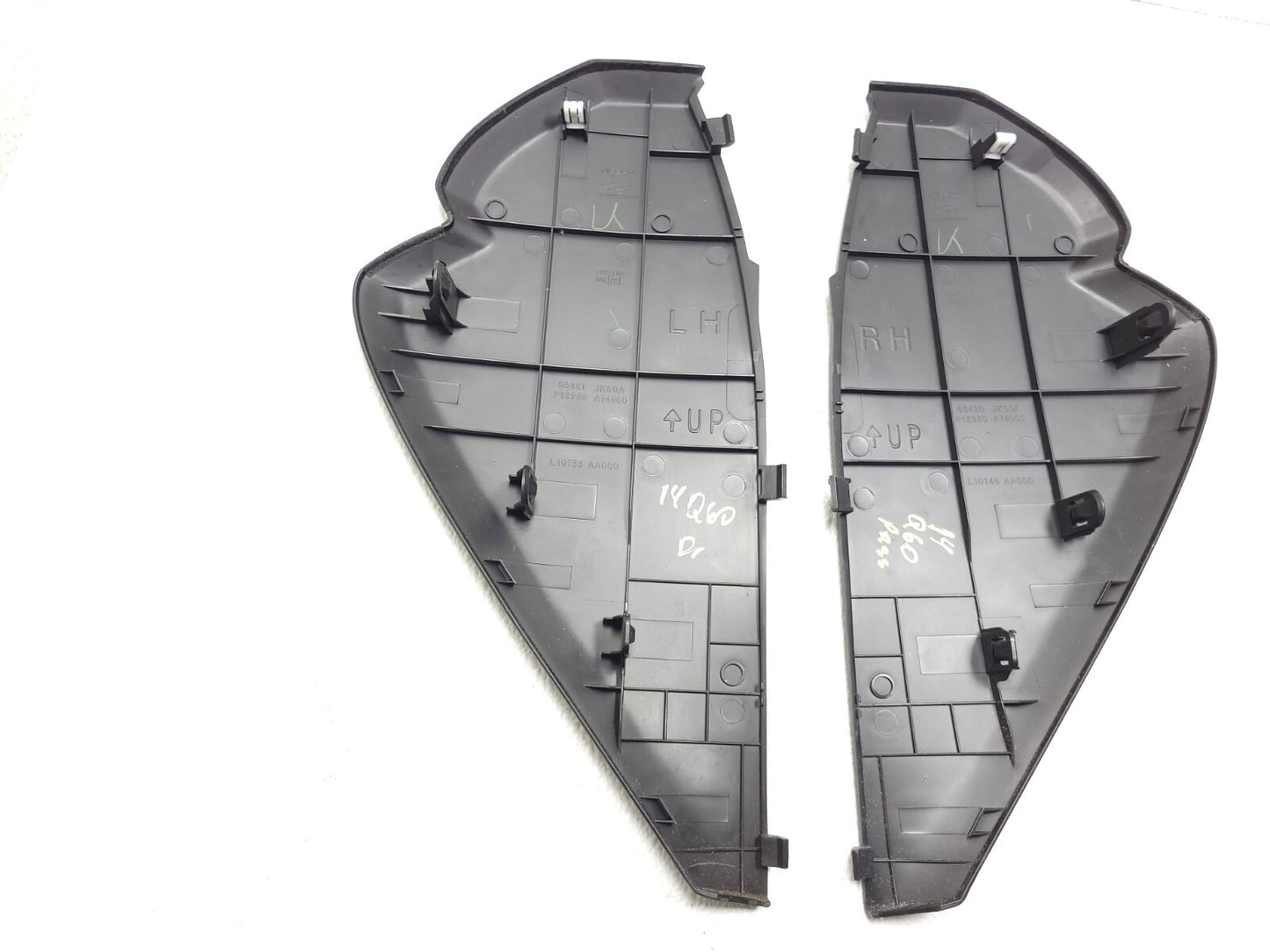 2014 2015 Infiniti Q60 Coupe Dash End Cap Cover Left & Right 2pcs OEM