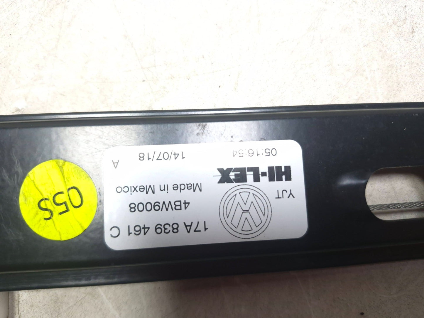 2019 Volkswagen Jetta Rear Door Window Regulator Driver Side Left OEM