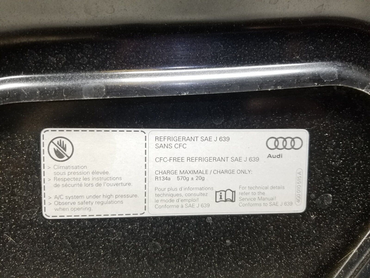 12 13 14 15 16 17 Audi A6 Hood Bonnet OEM Color Code "l8l8" L8/z9y ✅