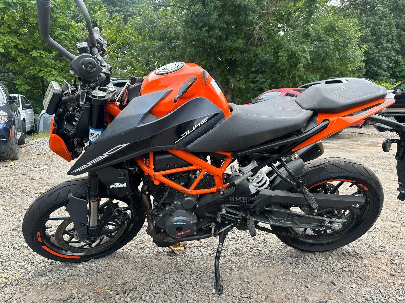 KTM 200 Duke Swingarm Extensions - Black Finish - Engraved