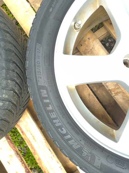 2013 Volvo S60 Wheel Rim W/tire Michelin 215/50/r17 17x7j 5.5/32 2 Pcs OEM