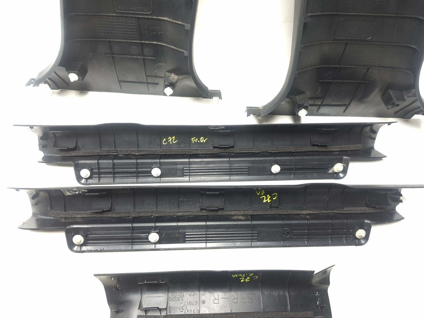 2009 Lexus IS250 Door Sill Scuff Trim Panel Left & Right 6pcs OEM