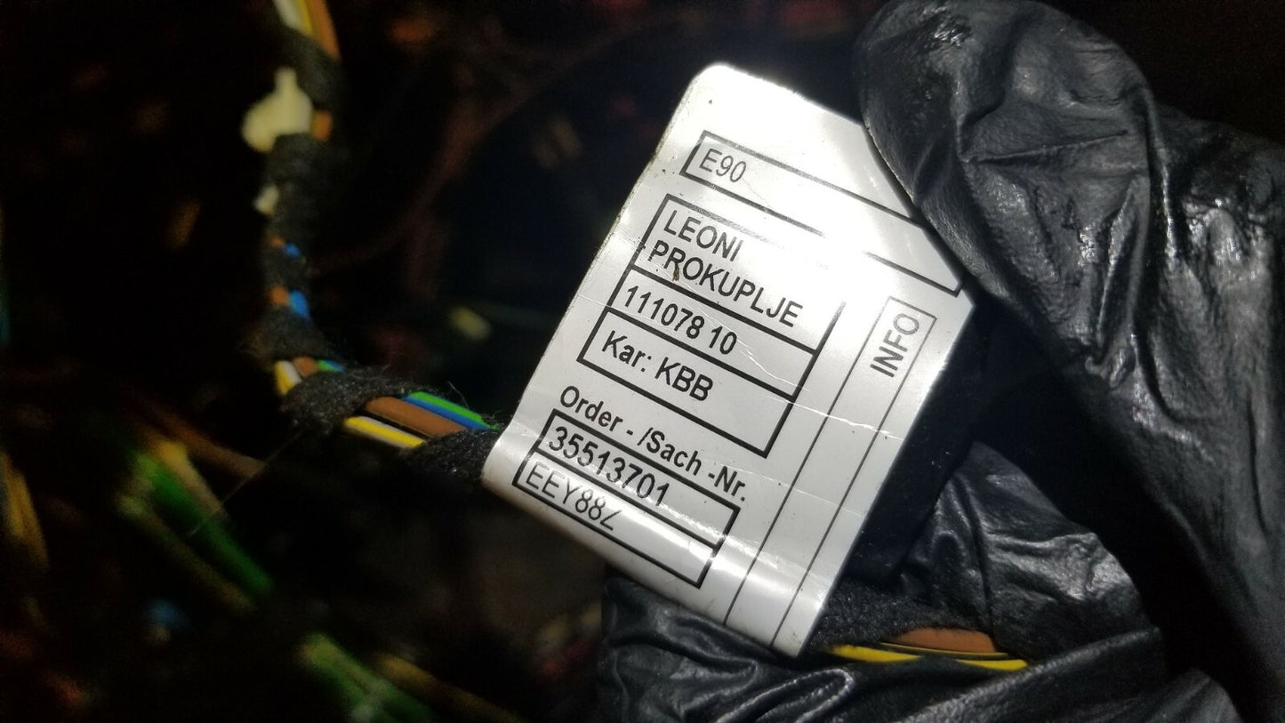 2011 BMW 328xi E90 Under Hood Interior Body Wire Harness OEM