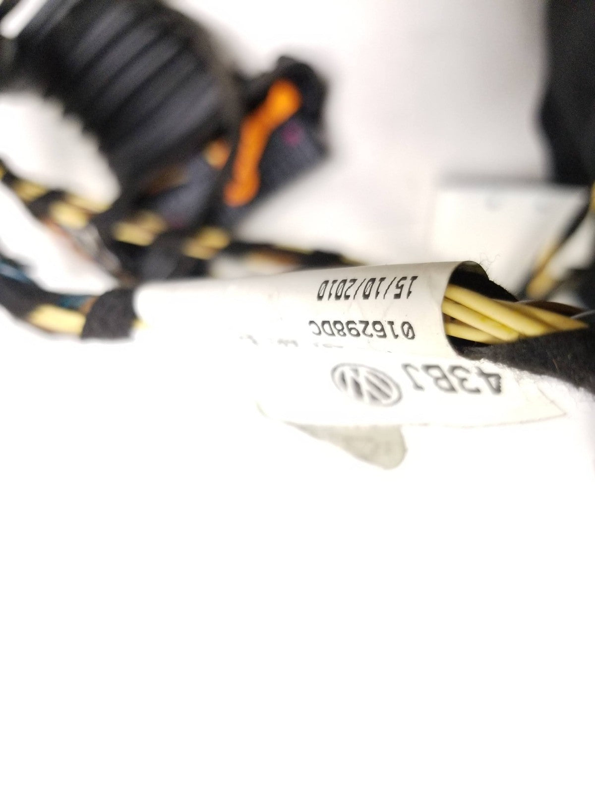 2010 - 2014 VW Golf GTI Door Wire Wiring Harness Rear Driver Side Left OEM
