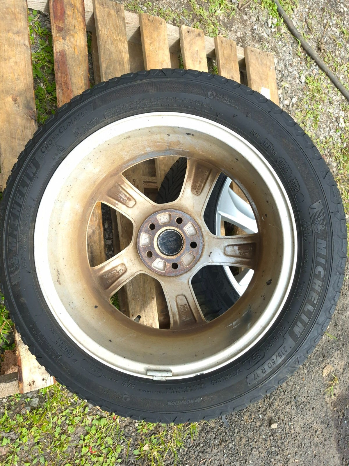 2013 Volvo S60 Wheel Rim W/tire Michelin 215/50/r17 17x7j 5.5/32 2 Pcs OEM