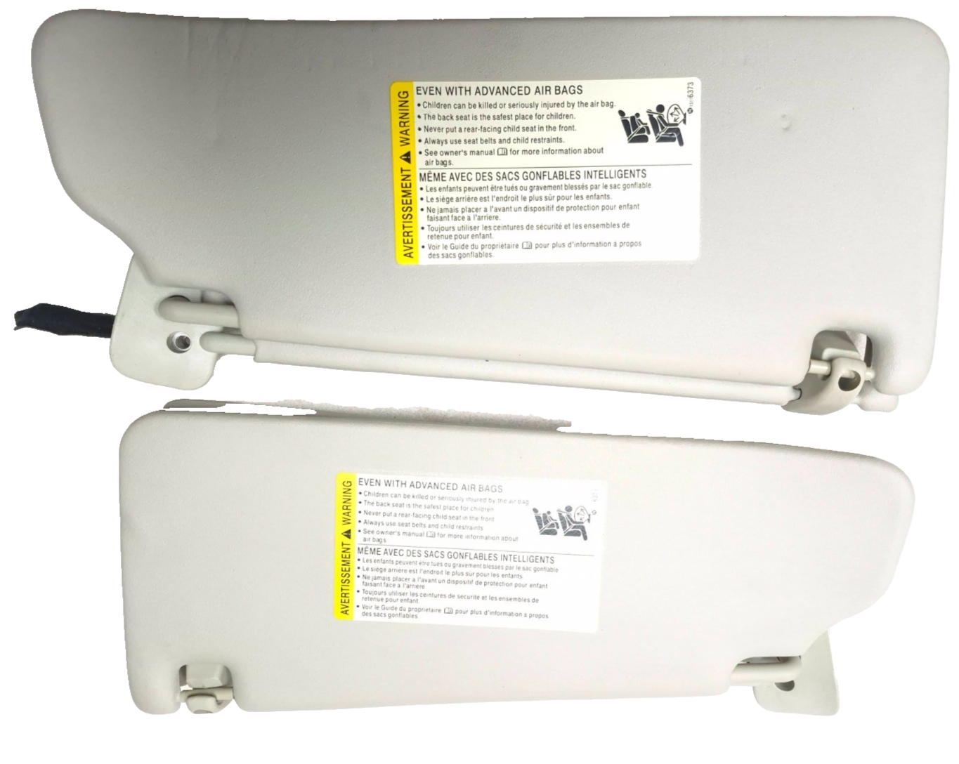 2007 Saab 9-5 Aero Sun Visor W/ Mirror & Light 2pcs OEM