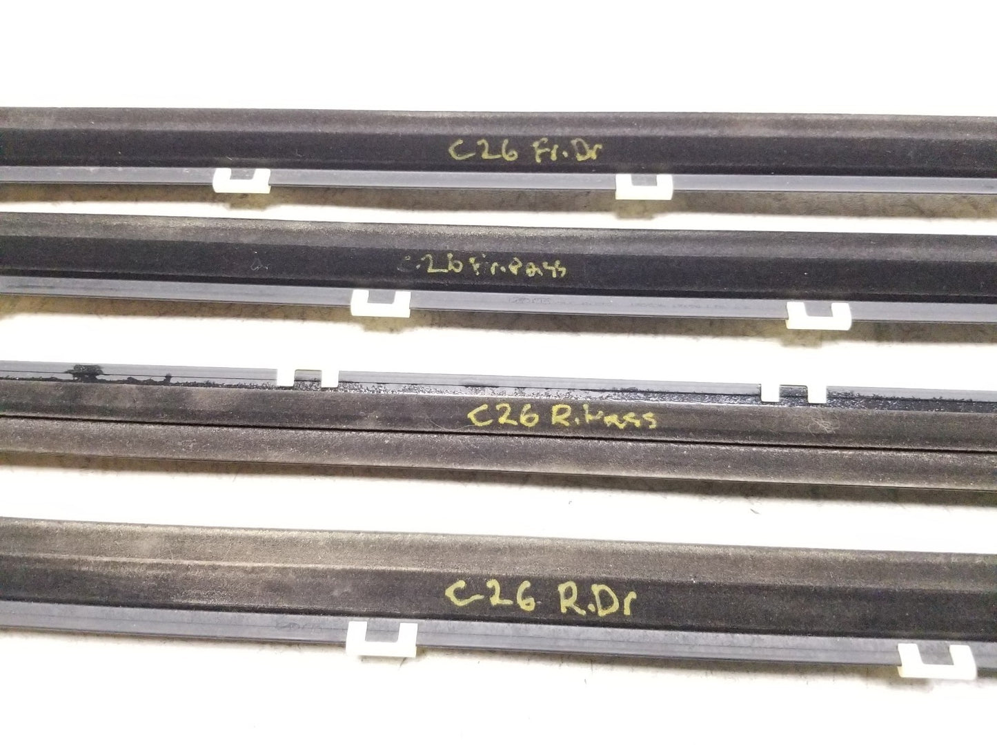 2014 - 2019 Kia Soul Door Glass Belt Seal Molding Set OEM