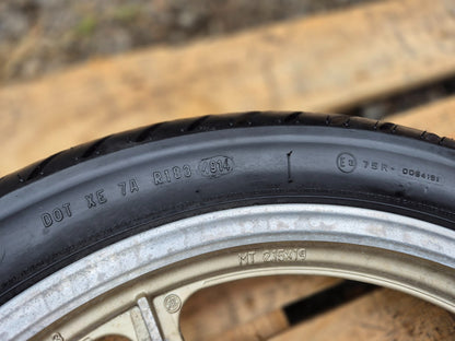 1996 Yamaha Virago Xv750 Rear & Front Wheel W/ Tire Pair 15" 19" OEM