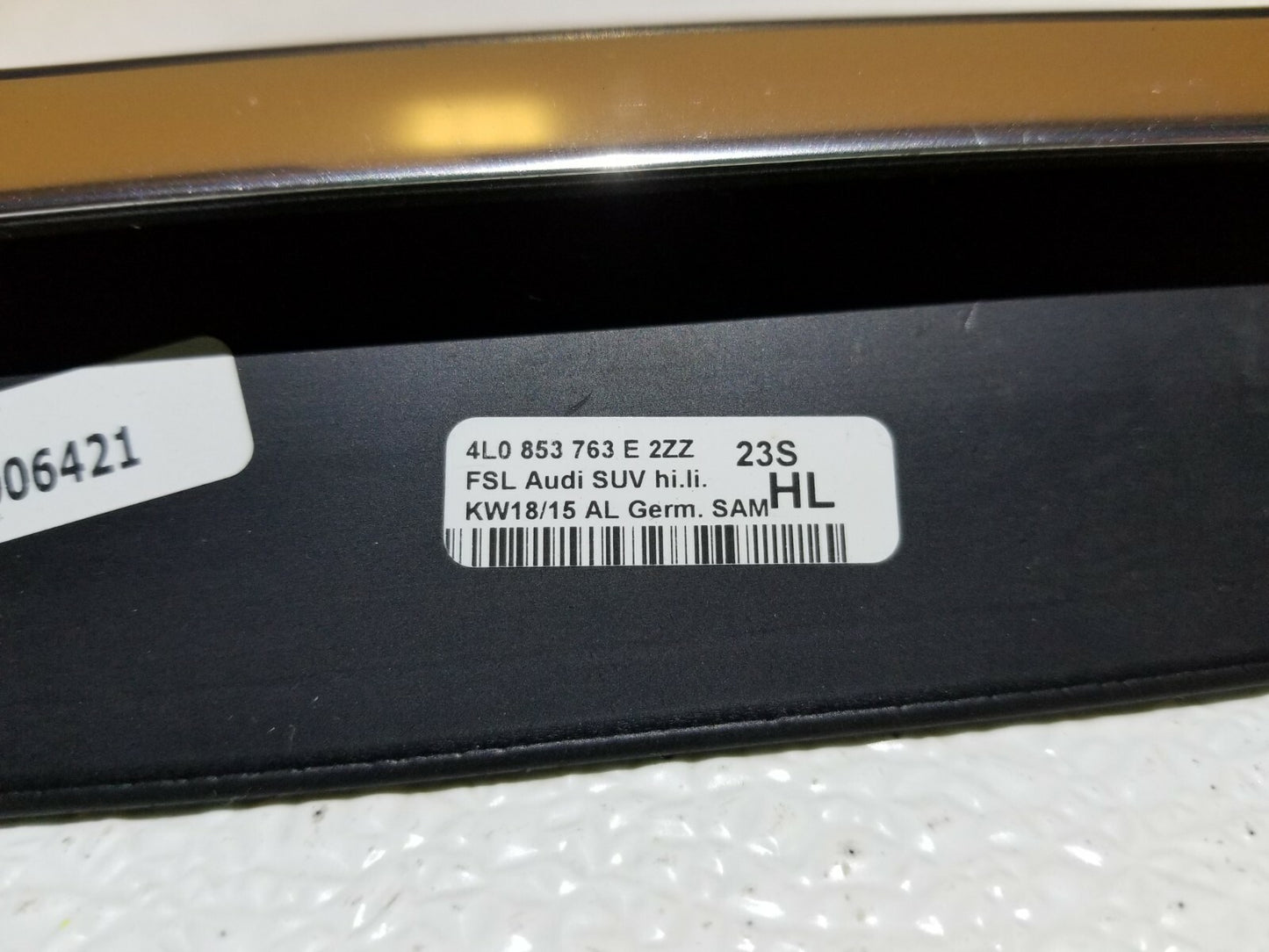 2015 Audi Q7 Rear Door Window Belt Molding Left Driver Side OEM
