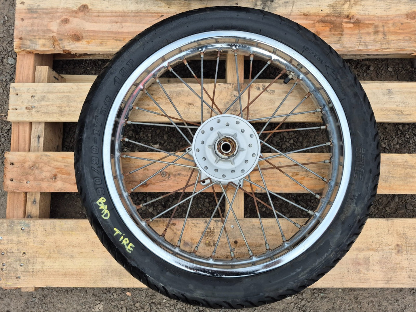2005 Kawasaki Bn125 Eliminator Wheel Rim W/ Tire Rear & Front Pair R15 R17 OEM