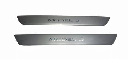 2021 Tesla Model 3 Front Door Sill Scuff Cover Left & Right 1504763-00-c OEM