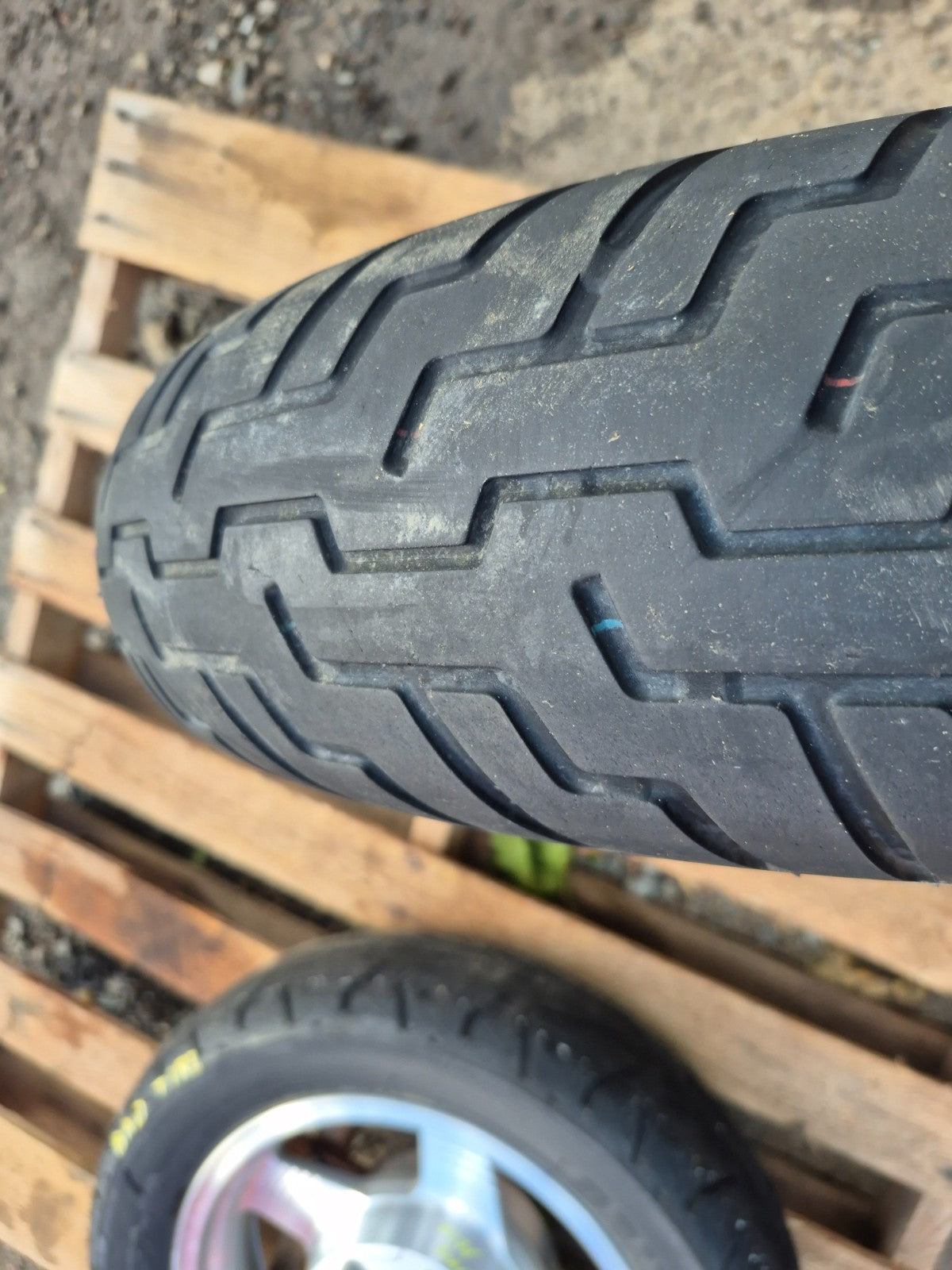 2001 Kawasaki Vulcan 1500 Vn1500 Wheel Rim & Tire Front & Rear *straight* OEM