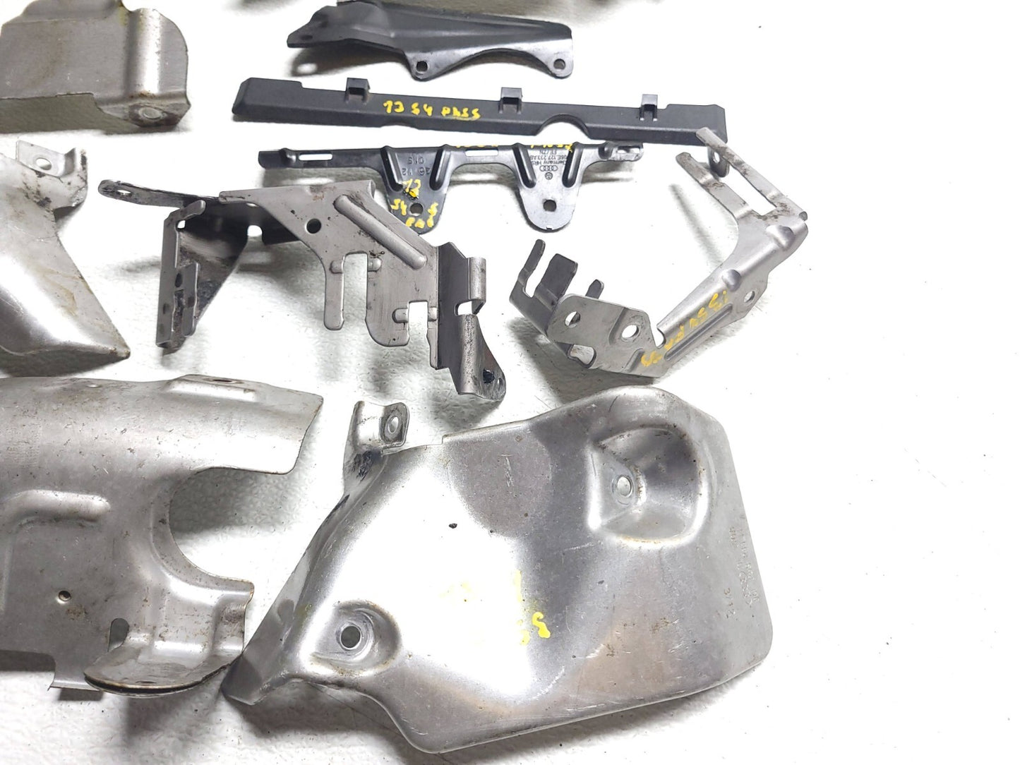 2013 Audi S4 Exhaust Manifold Heat Shield & Bracket Set OEM