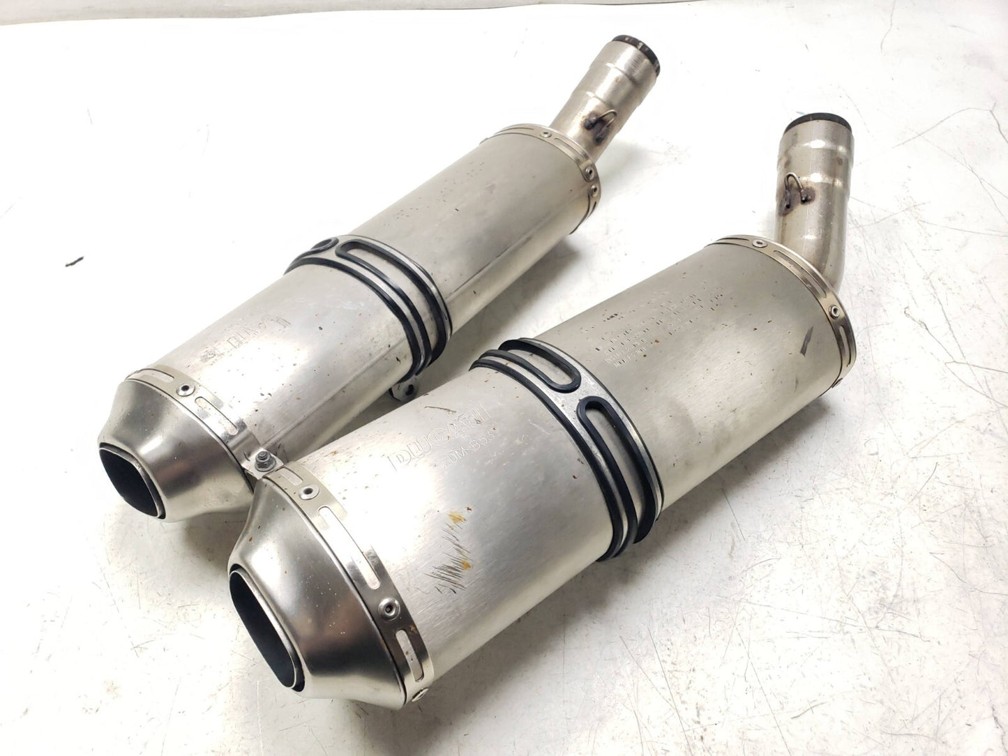 2008 - 2010 Ducati 848 Muffler Exhaust 2pcs OEM