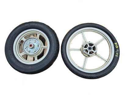 1993 Yamaha Xv750 Wheel Rim W/ Tire Front & Rear Pair R 19 R 15 OEM