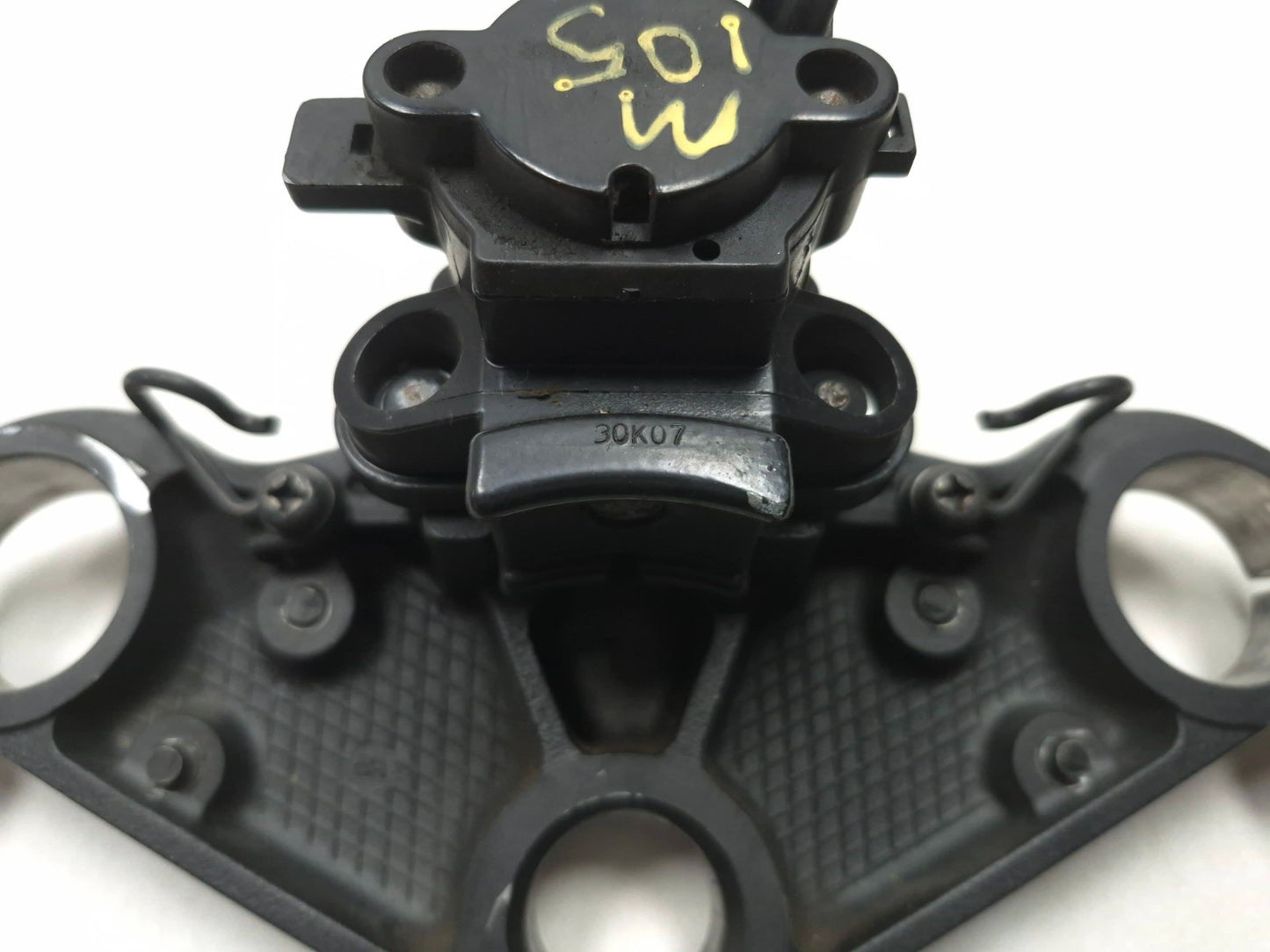 2008 Kawasaki Ninja 250r Ex250j Upper Triple Tree & Ignition Lock Switch OEM